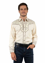 Load image into Gallery viewer, Scully Silver Scroll - Embroidered Men's Western Shirt
