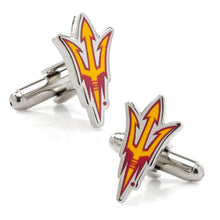 Load image into Gallery viewer, NCAA Arizona State University Sun Devils Pitchfork Cufflinks
