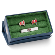 Load image into Gallery viewer, NFL Tampa Bay Buccaneers Cufflinks and Tie Bar Gift Set
