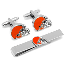 Load image into Gallery viewer, NFL Cleveland Browns Cufflinks and Tie Bar Gift Set
