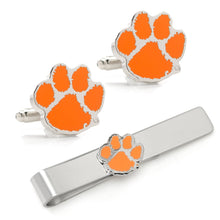 Load image into Gallery viewer, NCAA Clemson University Tigers Cufflinks &amp; Tie Bar Gift Set
