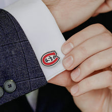 Load image into Gallery viewer, NCAA St. Cloud State Husky Mascot Cufflinks
