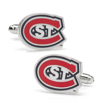Load image into Gallery viewer, NCAA St. Cloud State Husky Mascot Cufflinks
