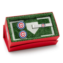 Load image into Gallery viewer, MLB Chicago Cubs Cufflinks and Tie Clip Gift Set
