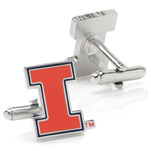 Load image into Gallery viewer, NCAA University of Illinois Cufflinks and Tie Bar Gift Set
