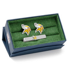 Load image into Gallery viewer, NFL Minnesota Vikings Cufflinks and Tie Clip Gift Set
