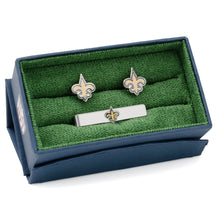 Load image into Gallery viewer, NFL New Orleans Saints Cufflinks and Tie Bar Gift Set
