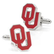 Load image into Gallery viewer, NCAA University of Oklahoma Cufflinks and Tie Bar Gift Set
