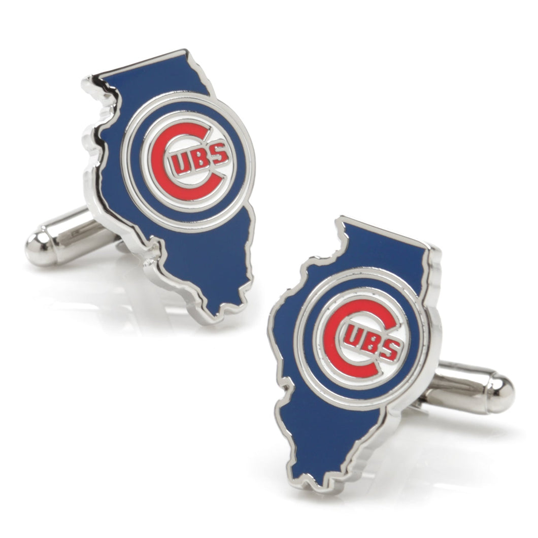MLB Chicago Cubs State Shaped Cufflinks