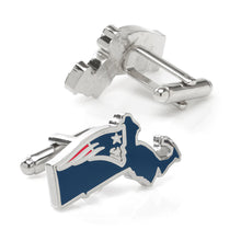 Load image into Gallery viewer, NFL New England Patriots State Shaped Cufflinks
