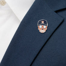 Load image into Gallery viewer, MLB Houston Astros Sugar Skull Lapel Pin
