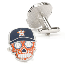 Load image into Gallery viewer, MLB Houston Astros Sugar Skull Cufflinks
