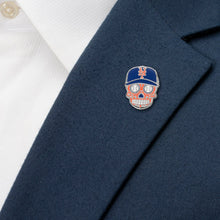 Load image into Gallery viewer, MLB New York Mets Sugar Skull Lapel Pin
