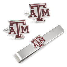 Load image into Gallery viewer, NCAA Texas A&amp;M Aggies Cufflinks and Tie Bar Gift Set
