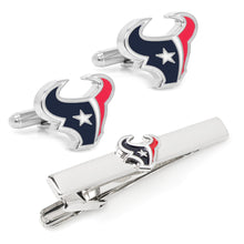 Load image into Gallery viewer, NFL Houston Texans Cufflinks and Tie Clip Gift Set
