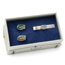 Load image into Gallery viewer, NCAA University of Florida Cufflinks and Tie Bar Gift Set
