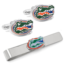 Load image into Gallery viewer, NCAA University of Florida Cufflinks and Tie Bar Gift Set
