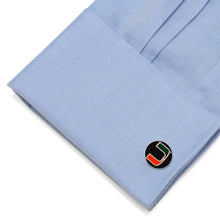 Load image into Gallery viewer, NCAA Miami Hurricanes Cufflinks
