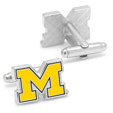 Load image into Gallery viewer, NCAA University of Michigan Wolverine Cufflinks and Lapel Pin Gift Set
