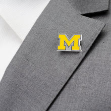 Load image into Gallery viewer, NCAA University of Michigan Wolverine Cufflinks and Lapel Pin Gift Set
