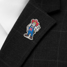 Load image into Gallery viewer, NCAA Nebraska Herbie Husker Mascot Lapel Pin
