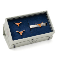 Load image into Gallery viewer, NCAA Texas Longhorns Cufflinks and Tie Bar Gift Set
