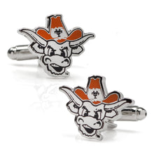 Load image into Gallery viewer, NCAA University of Texas Bevo Cufflinks
