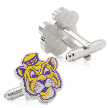 Load image into Gallery viewer, NCAA LSU Tigers Throwback Cufflinks
