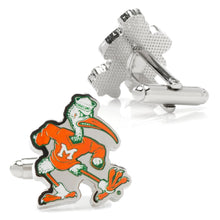 Load image into Gallery viewer, NCAA University of Miami Hurricanes Throwback Cufflinks
