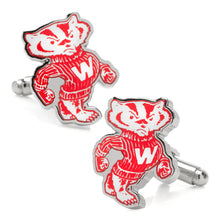 Load image into Gallery viewer, NCAA University of Wisconsin Badgers Throwback Cufflinks
