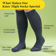 Load image into Gallery viewer, Knee-High Compression Socks – Solid
