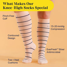 Load image into Gallery viewer, Knee-High Compression Socks – 3 Pack

