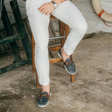 Load image into Gallery viewer, Men's Blue Suede Barca Yacht Loafer
