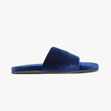 Load image into Gallery viewer, Women's Midnight Navy Velvet House Slide
