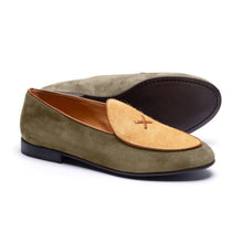 Load image into Gallery viewer, Men's Olive Textured Tan Milano Loafer
