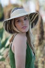 Load image into Gallery viewer, Peter Grimm Striped - Women's Straw Visor Hat
