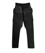 Load image into Gallery viewer, WAXED DROP-CROTCH DRAWSTRING CARGO PANTS
