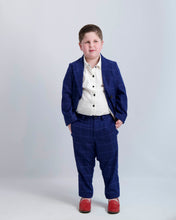 Load image into Gallery viewer, Blue Windowpane Dress Blazer
