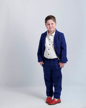 Load image into Gallery viewer, Blue Windowpane Dress Blazer
