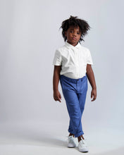 Load image into Gallery viewer, Short Sleeve Dress Shirt with Houndstooth Contrast
