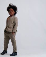 Load image into Gallery viewer, Camel Windowpane Dress Blazer
