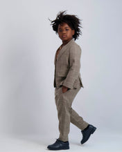 Load image into Gallery viewer, Camel Windowpane Dress Blazer
