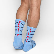 Load image into Gallery viewer, Powder Stripe The Sip Casual Crew Socks
