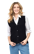 Load image into Gallery viewer, Womens Button Front Cable Knit Cardigan Sweater Vest
