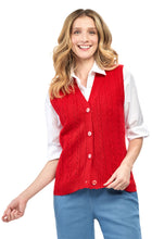 Load image into Gallery viewer, Womens Button Front Cable Knit Cardigan Sweater Vest
