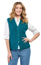 Load image into Gallery viewer, Womens Button Front Cable Knit Cardigan Sweater Vest

