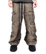 Load image into Gallery viewer, NOIR FLOW DENIM CARGO PANTS
