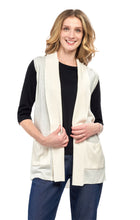 Load image into Gallery viewer, Women's Long Sleeveless Open Front Soft Shawl Collar Vest
