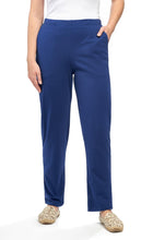 Load image into Gallery viewer, Women's Knit Pull on Pants - Cotton Blend with Flat Front waistband

