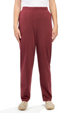 Load image into Gallery viewer, Women's Knit Pull on Pants - Cotton Blend with Flat Front waistband
